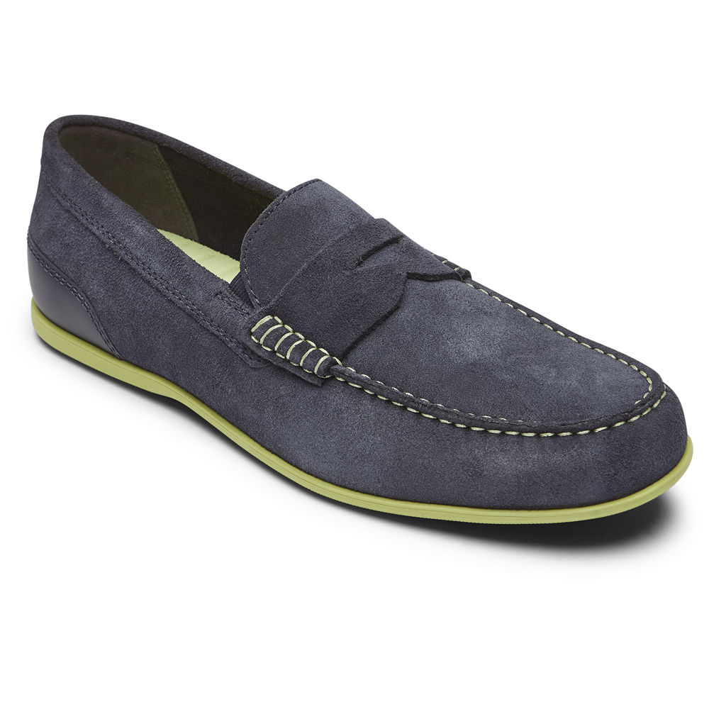 Rockport Mens Slip-On Blue - Malcom Penny - UK 309-LQZWYK